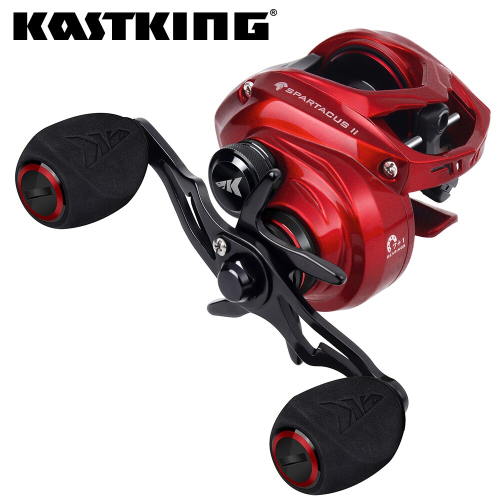 Kastking Reel Zephyr - Carrete de Baitcasting de color rojo