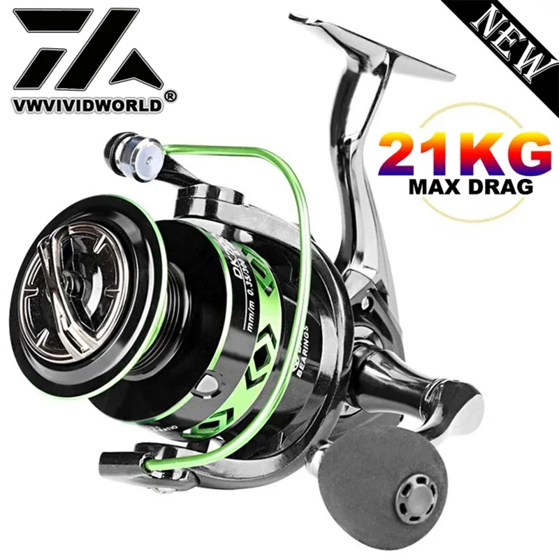 Kastking Reel Zephyr - VWVIVIDWORLD, arrastre máximo de 21KG, carrete