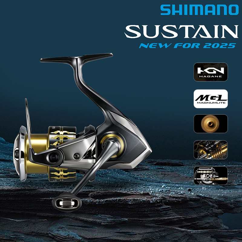 Carrete giratorio de 2025 de S - Shimano Reel Sustain reseña y precio